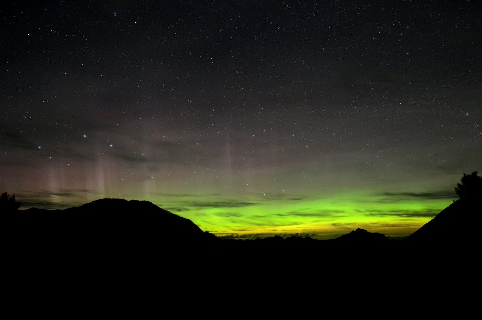 Northern Lights over Apgar Mountain