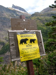 Bear Warning Sign photo