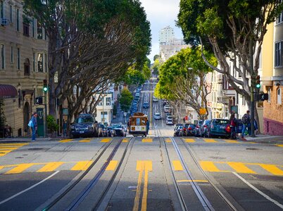 Cable cars road train photo