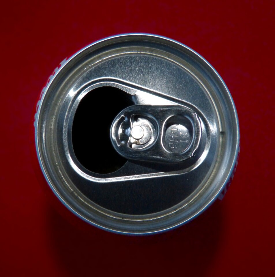 Overhead view drink beer