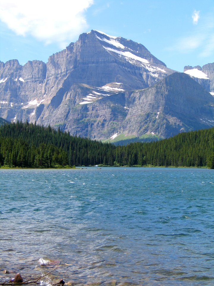 Swiftcurrent Lake and Mt. Gould in the Many Glacier Valley