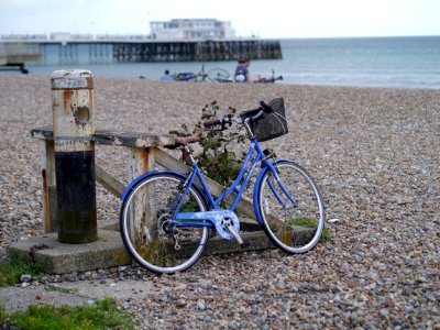 Bike on the beach photo