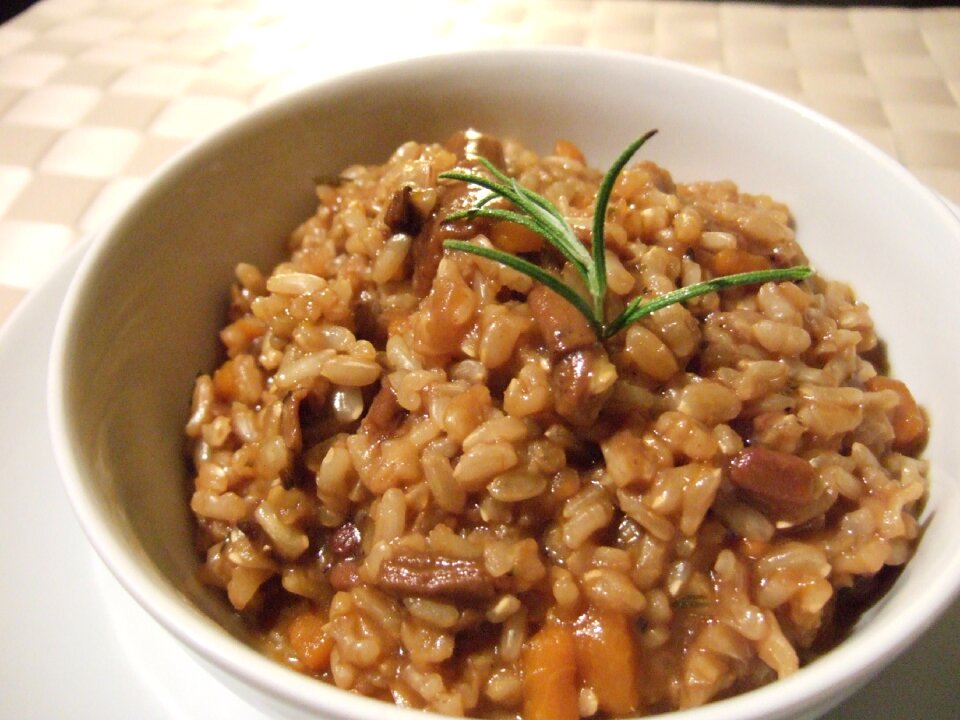 Risotto mushrooms pumpkin