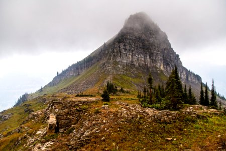 Cloudy Haystack Butte photo
