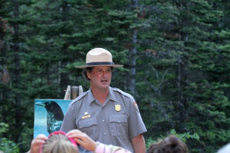 Turning into a "bird" campfire program at Two Medicine