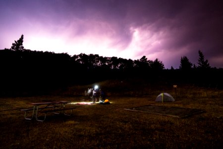Lightning over St. Mary Campground photo