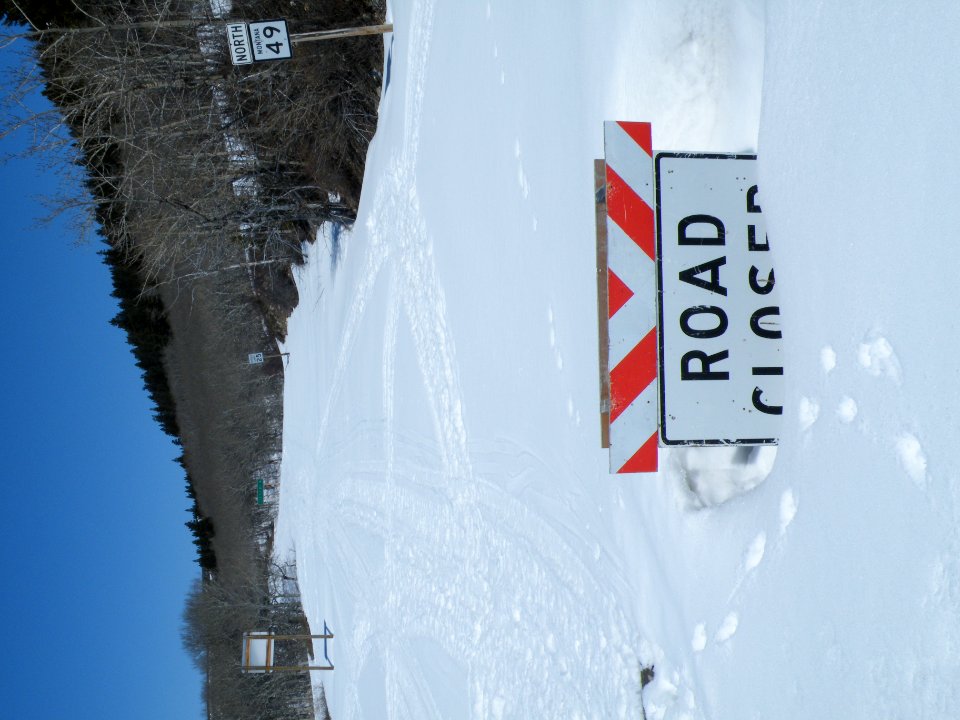 Junction of Two Medicine Road and Highway 49