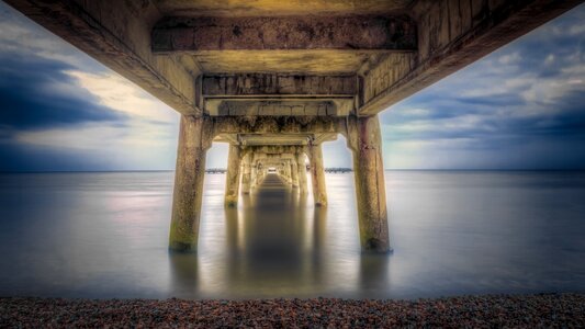 Wooden structure piles photo