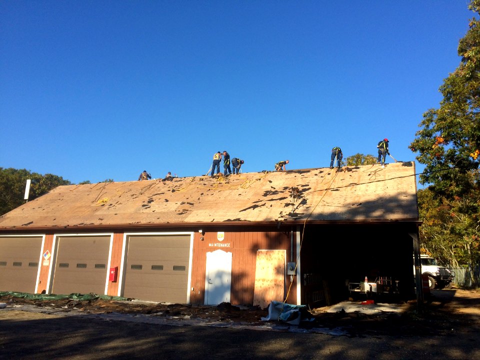 Long Island Wildlife Refuge Complex - Wertheim Shop during roof repair