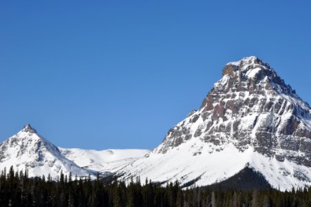 Painted Teepee Peak and Sinopah Mountain at Two Medicine, 4-29-2014
