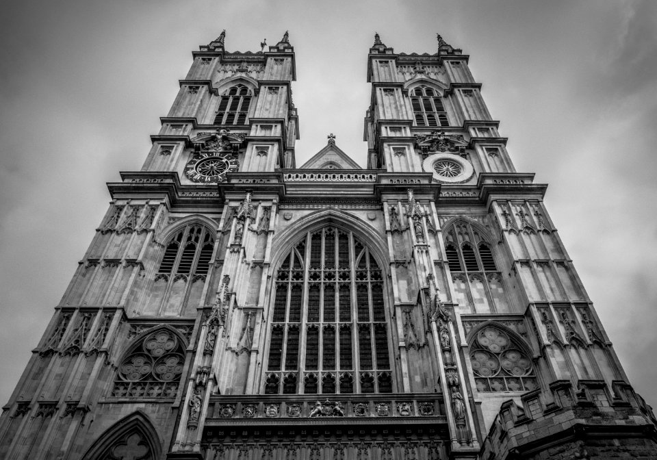 Fachada oeste de la Abadía de Westminster, Londres photo