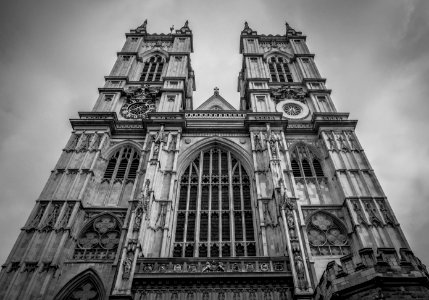 Fachada oeste de la Abadía de Westminster, Londres photo