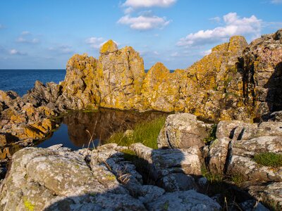 Water rocky coast baltic sea photo