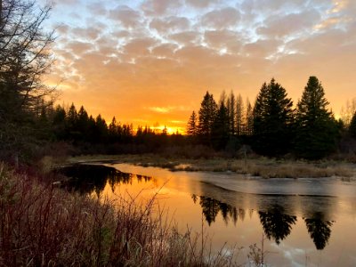 Sunset over Butterfield Brook at Aroostook National Wildlife Refuge