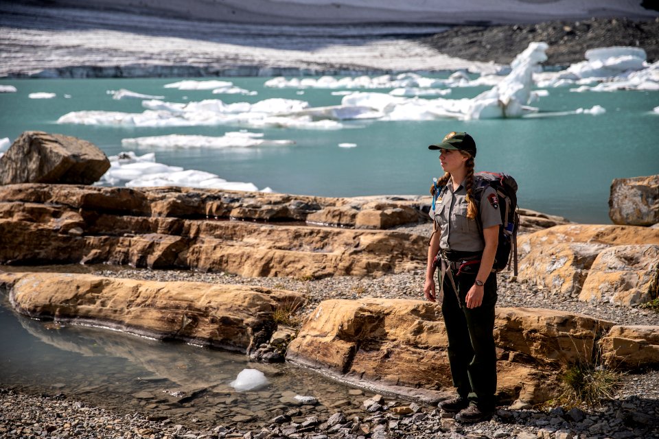 Ranger at Grinnell Glacier