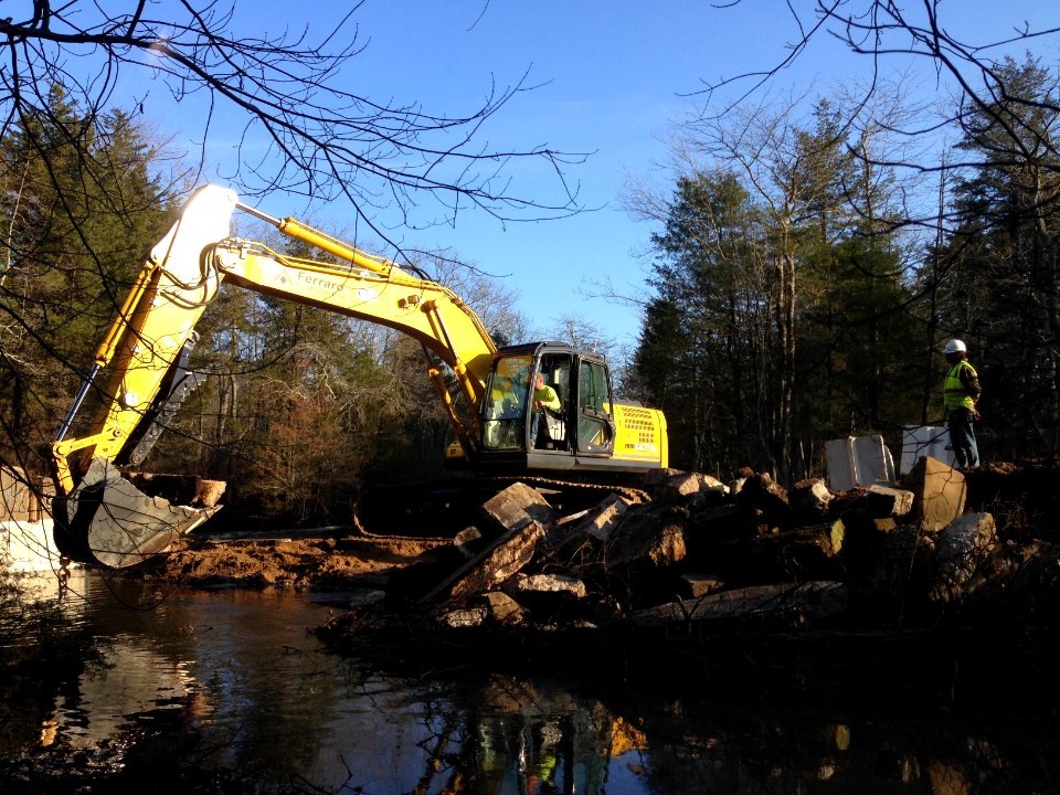 Westecunk Creek Barrier - During Removal, Eagleswood N.J.