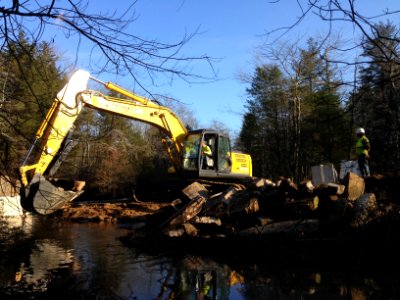 Westecunk Creek Barrier - During Removal, Eagleswood N.J.