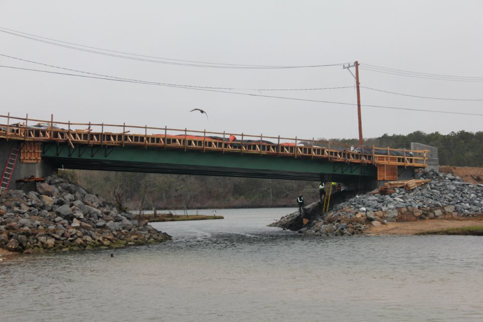 Bridge nearly complete at the Muddy Creek wetland restoration project