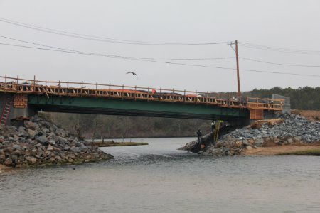 Bridge nearly complete at the Muddy Creek wetland restoration project