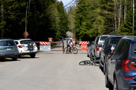 May 12, 2018 - Parking congestion at Lake McDonald Lodge