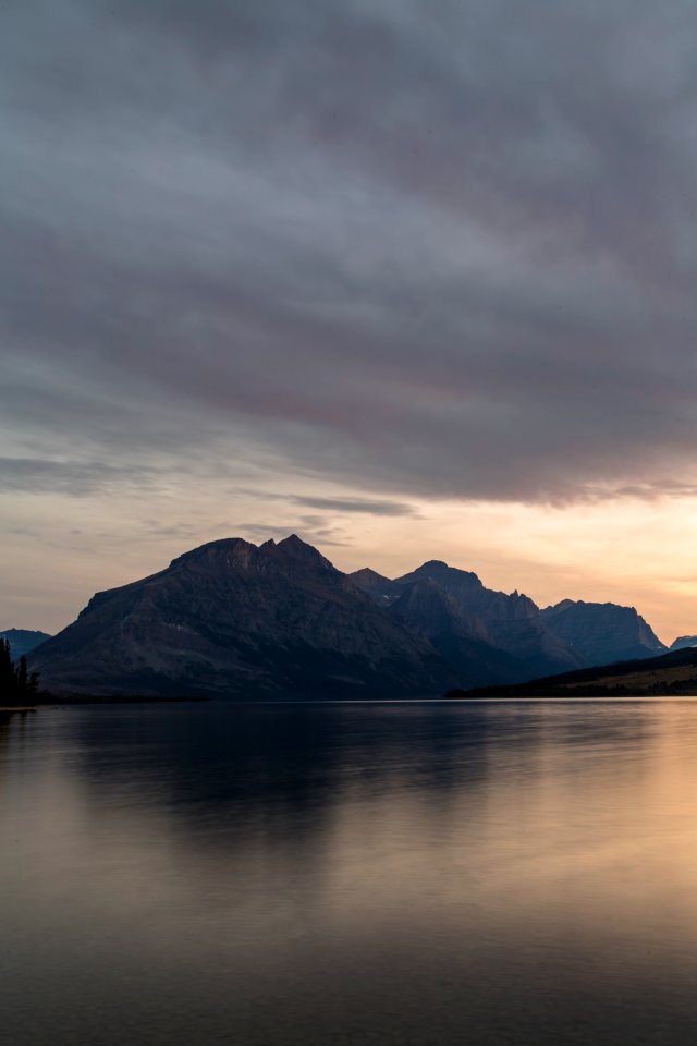 Saint Mary Lake Long Exposure Portrait