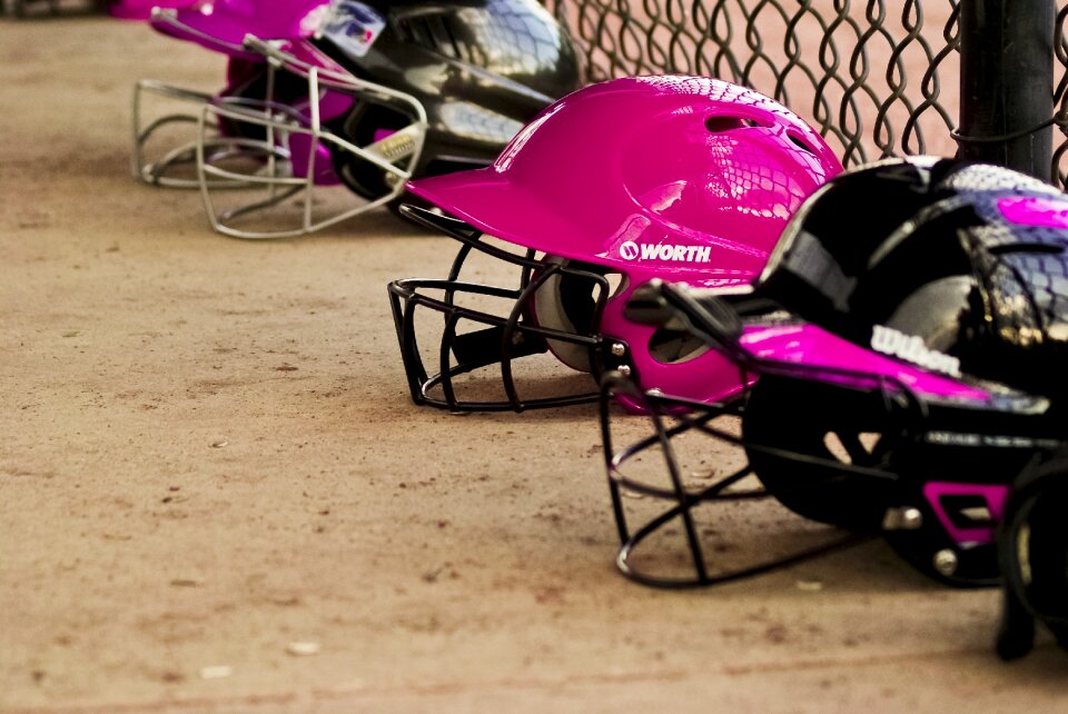 Sports helmets softball