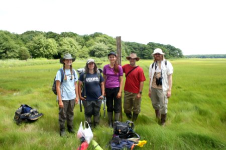 Research group at Barn Island Wildlife Management Area