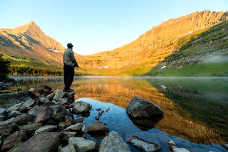 Fishing at Oldman Lake