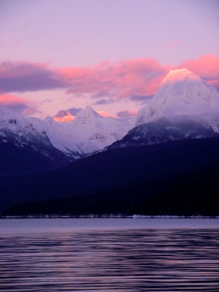 Alpenglow on Lake McDonald