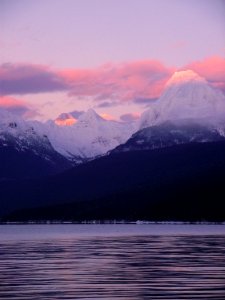Alpenglow on Lake McDonald photo