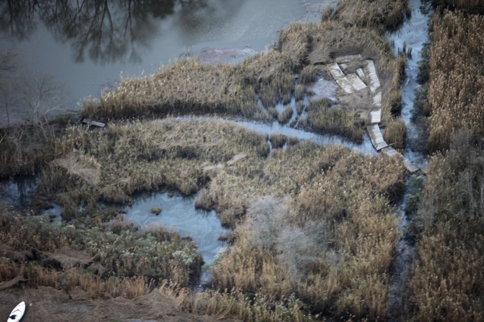 Trail damage at Target Rock National Wildlife Refuge (NY)
