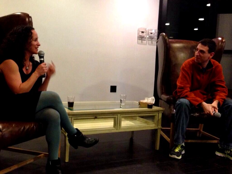B.J. Mendelson being interviewed by Lisa Hyman of LeadDog Marketing Group
