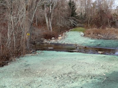 Water flowing after Hyde Pond Dam removal photo