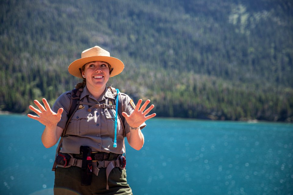 Park Ranger leading a Hike