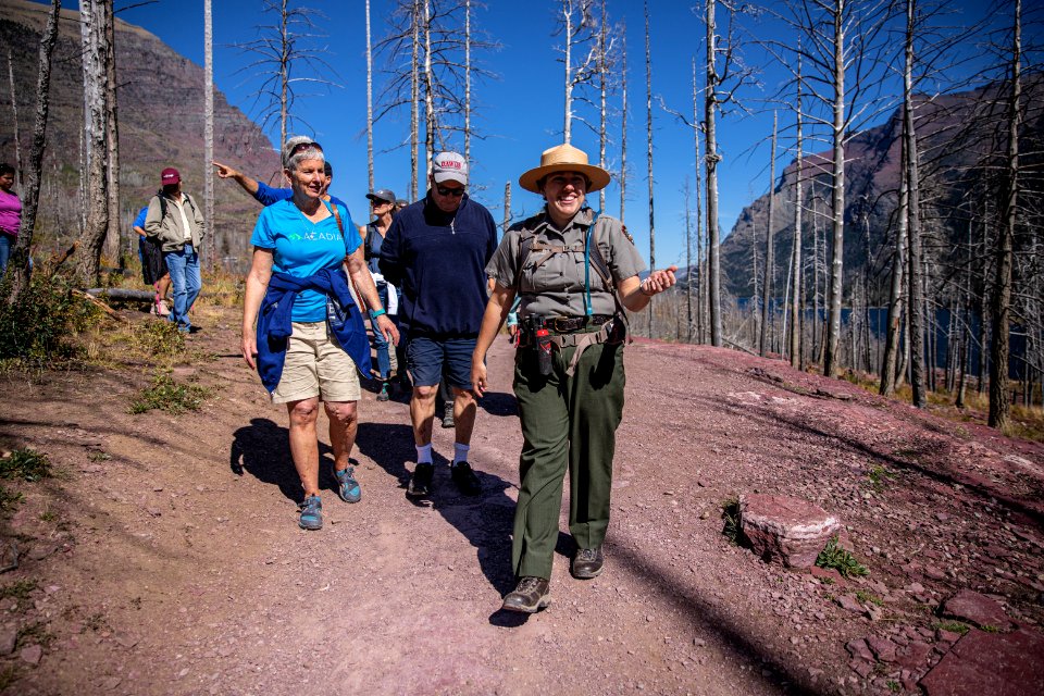 Park Ranger leading a Hike