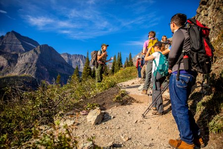 Park Ranger Leading a Hike photo