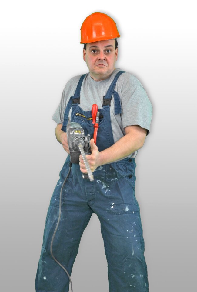 Hammer drill demolition construction work
