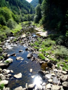 On a bridge over the Coos River photo