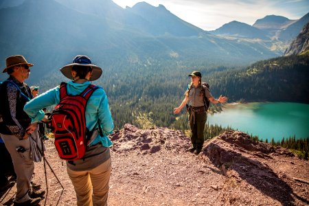 Park Ranger Leading a Hike