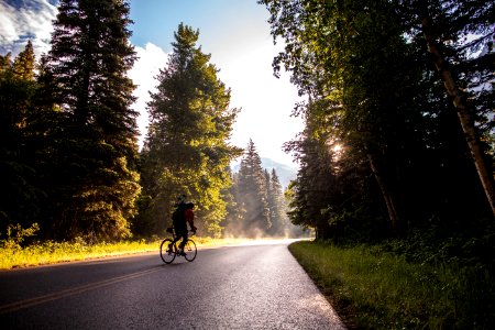 Biking Going to the Sun Road photo