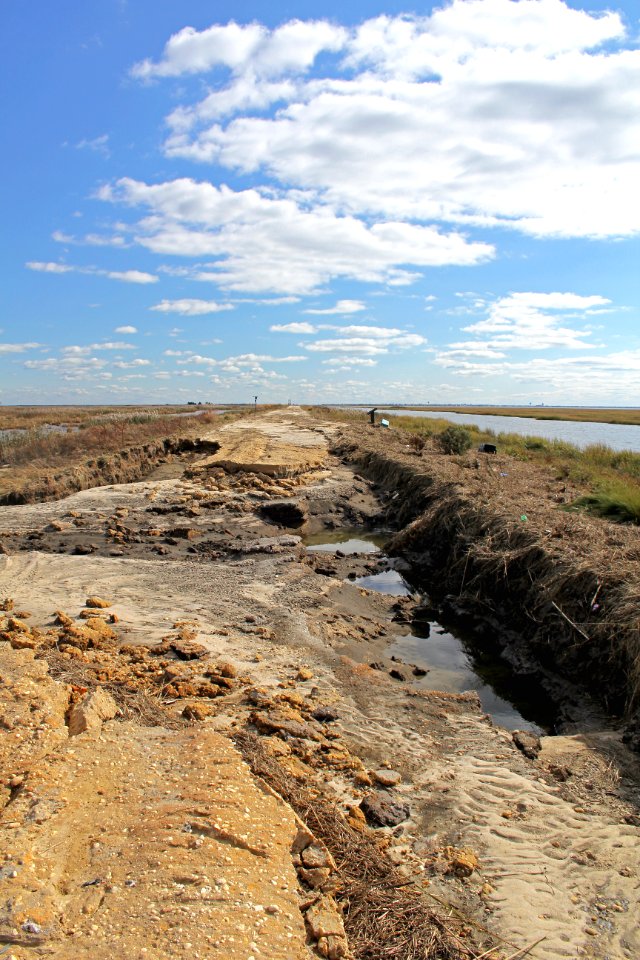 Superstorm Sandy damages to the Edwin B. Forsythe National Wildlife Refuge Wildlife Drive (NJ)