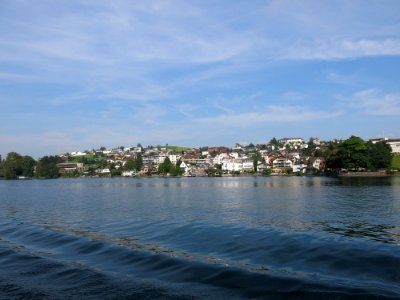 Travelling on the Lake Lucerne aboard the steam ship DS Uri