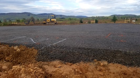 Final lift compacted before footer install