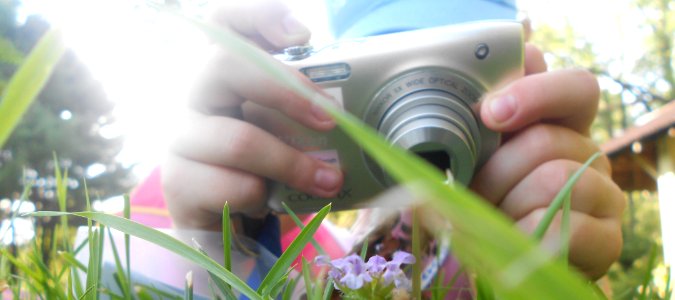 Close up of student taking SNAP! photo photo