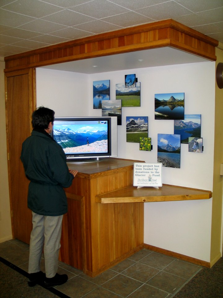 Exhibits in the Apgar Visitor Center