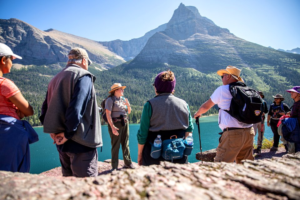 Park Ranger leading a Hike