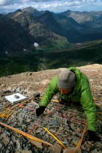 Surveying Vegetation on Pitamakan Peak (G.L.O.R.I.A.)