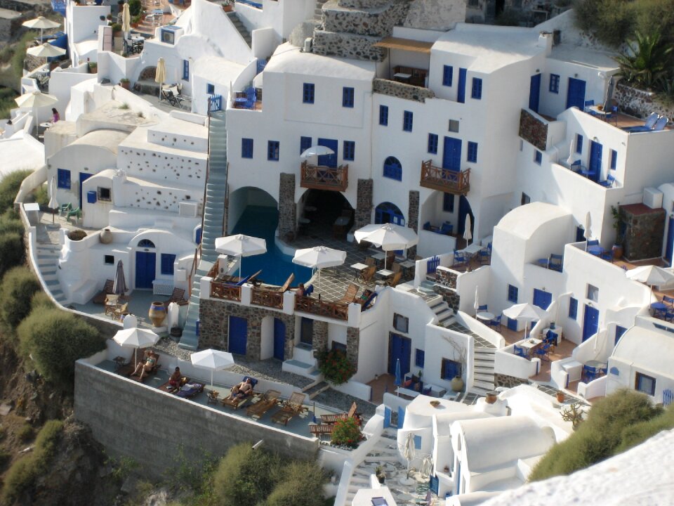 The crater rim greece cyclades