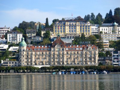 Travelling on the Lake Lucerne aboard the steam ship DS Uri