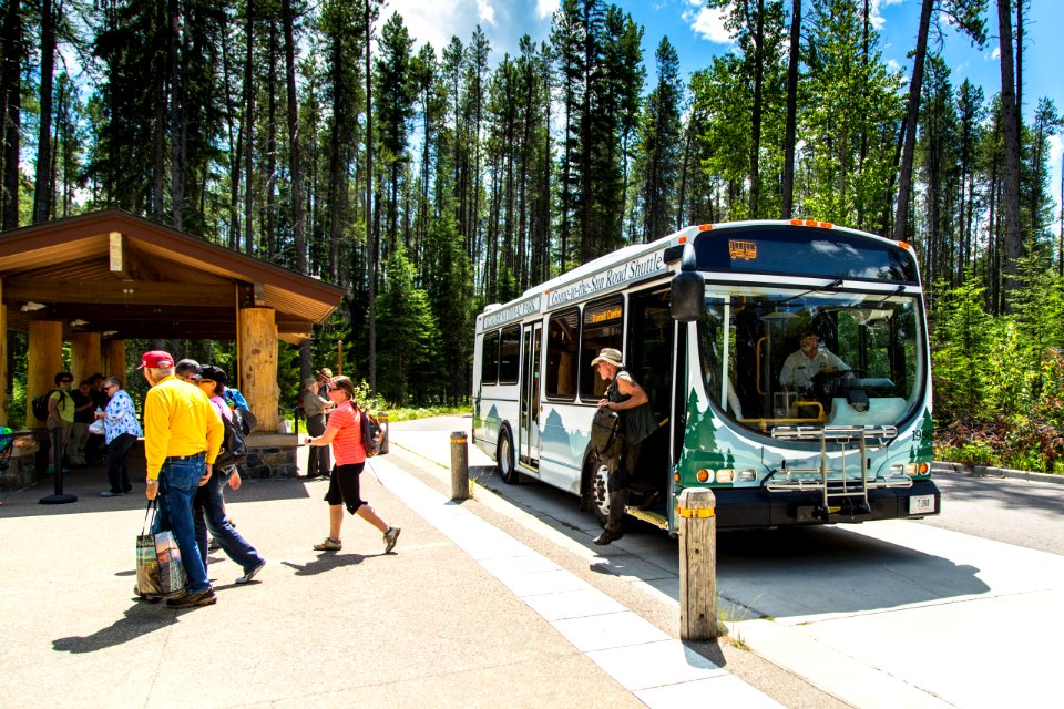 Apgar Visitor Center Shuttle Stop